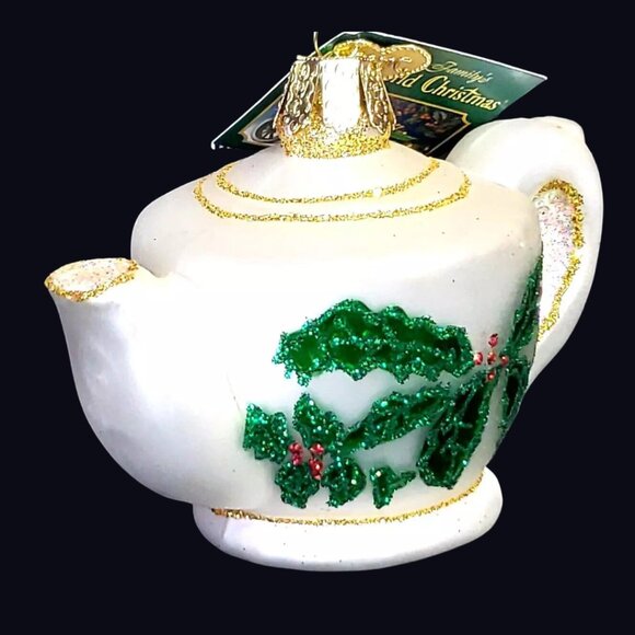 Old World Christmas OWC Blown Glass Katherine's Teapot and Teacup Set with Tags - Picture 14 of 16
